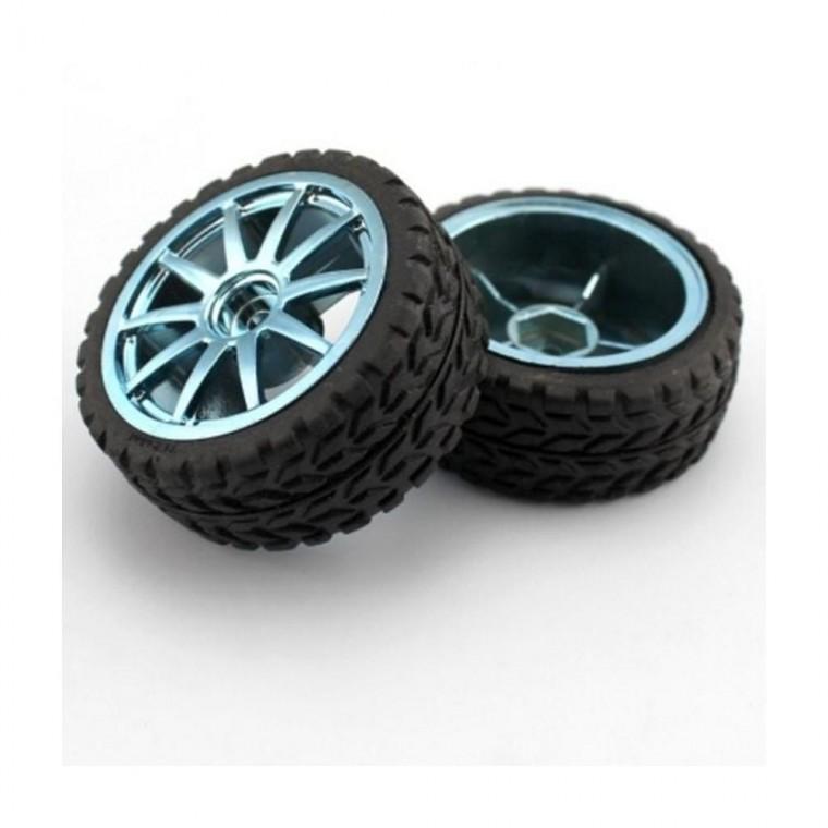 루미나D 65mm rc카 고무바퀴 로봇휠 블루 1개 아두이노