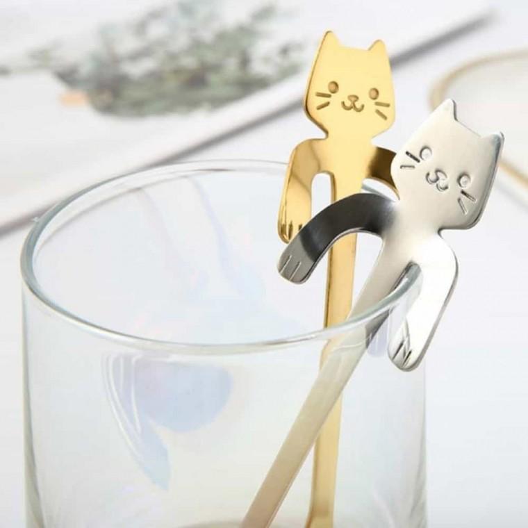 고양이 티스푼 아이스크림스푼 카페스푼