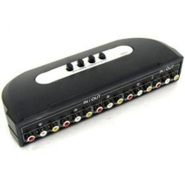 허브 공유기 4대1 수동 용 컴퓨터 선택기 AV 3RCA