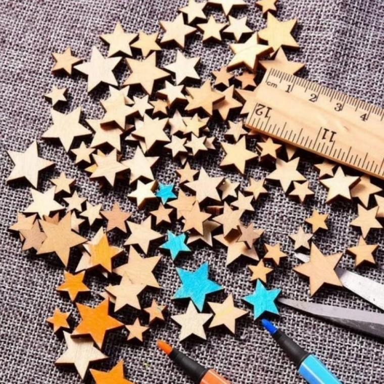 별모양 나무공예 diy 우드아트 100pcs