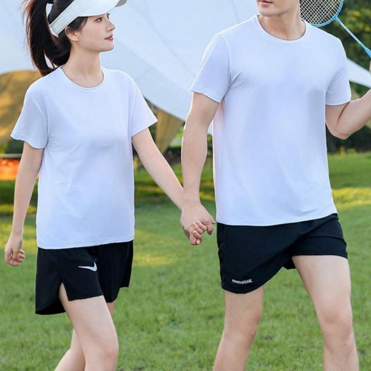 공용스타일 쿨매쉬 스타일업 냉감 신축성 일상룩 캐주얼 반팔 심플 티셔츠