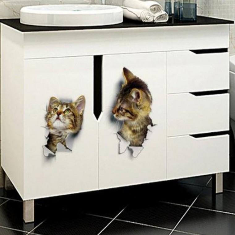 3D입체 고양이 스티커 3D스티커