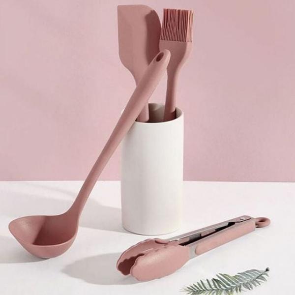 요리핀셋 실리콘 27cm 핑크 빵 주방 집게 샐러드