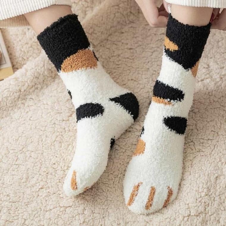 고양이 발수면양말 장목수면양말 방한양말