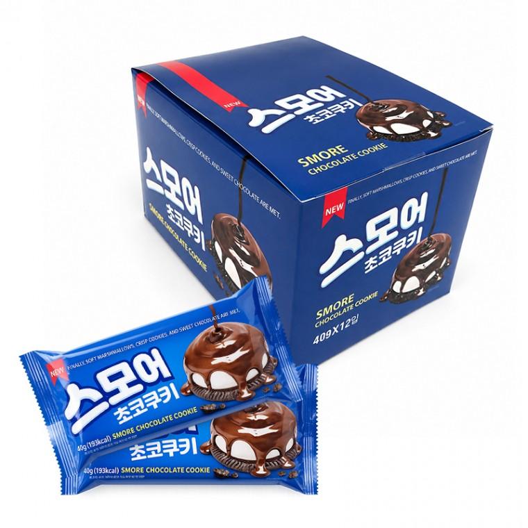스모어 초코쿠키 1박스 40g X 12개입 초코 마시멜로 딸기쨈 대용량 인기 간식 유치원 답례품 주전부리
