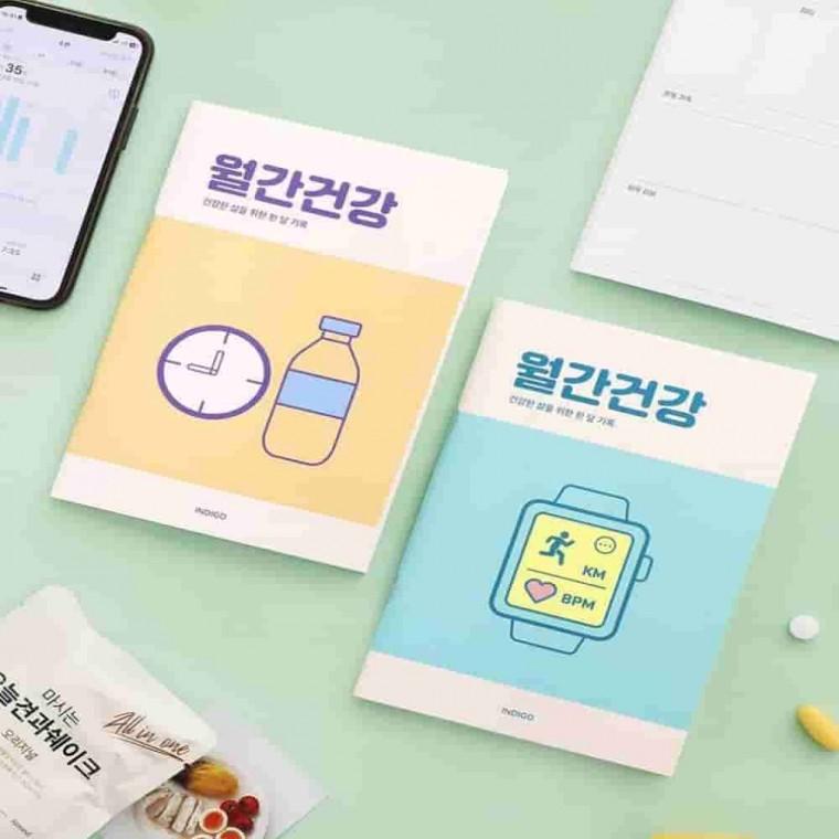 1개월 데일리 식단 운동기록 건강체크 운동플래너 식단일기 헬짱일지