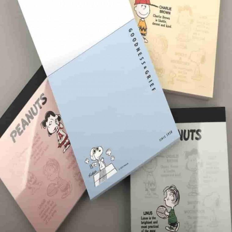 피너츠 메모패드 기록장 업무용메모 기록노트