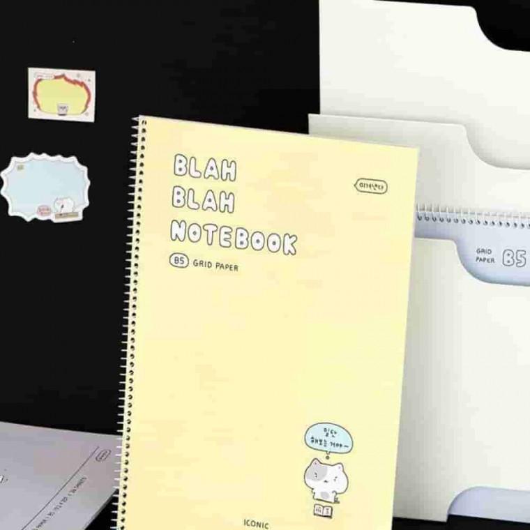 이겨낸다 모눈노트 B5 스프링 그리드 공책 B5공책 필사노트 스프링공책