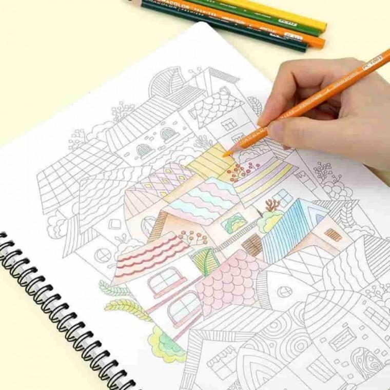 컬러드로잉 쉬운버전 어른색칠공부 쉬운그림그리기 색칠하기