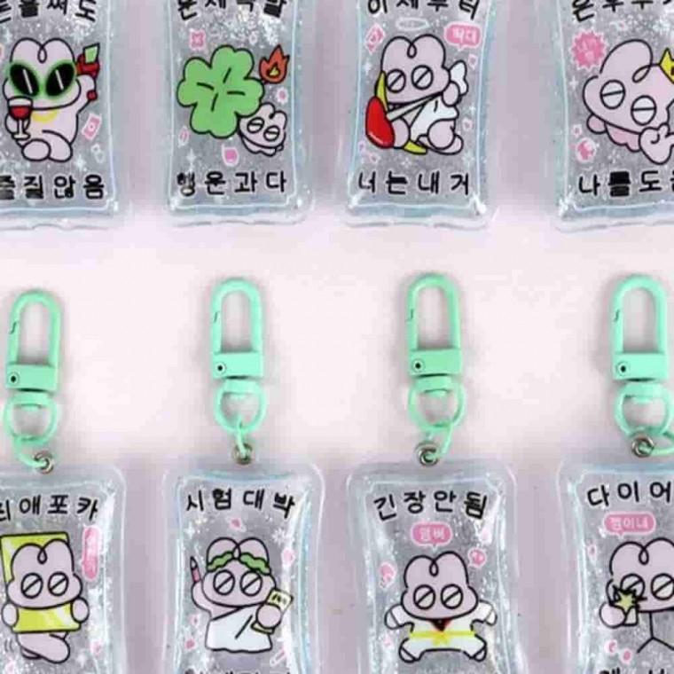 부적 워터 키링 랜덤 핸드폰키링 이어폰키링 메세지키링