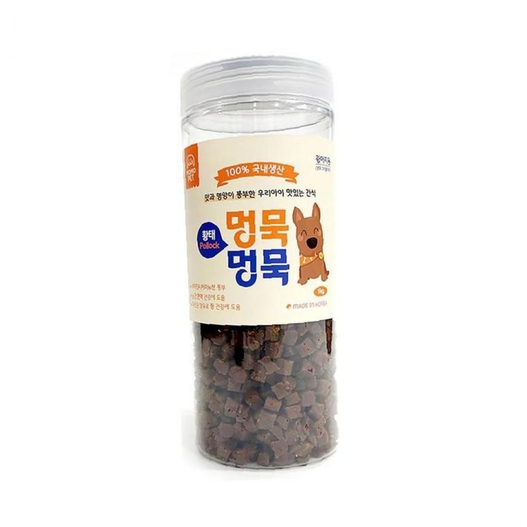 멍묵멍묵 맛있는 소프트 소고기 황태 1kg 강아지 국내산 통간식