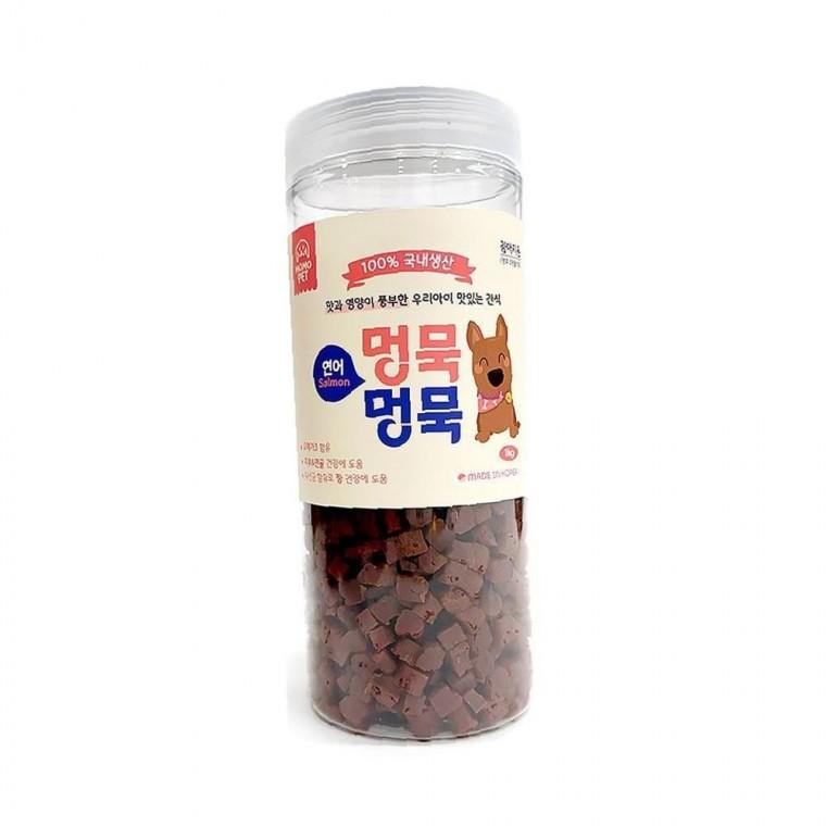 멍묵멍묵 균형있는 소프트 연어 져키 1kg 강아지 국내산 통간식