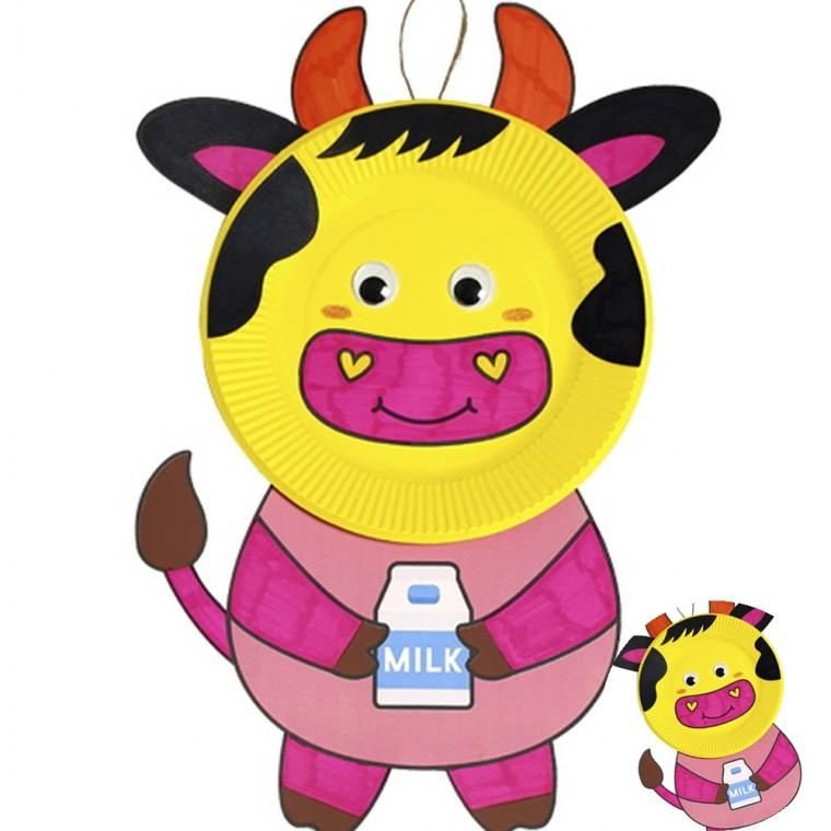 송아지 접시 인형 만들기 유치원만들기 DIY만들기키트 유아만들기