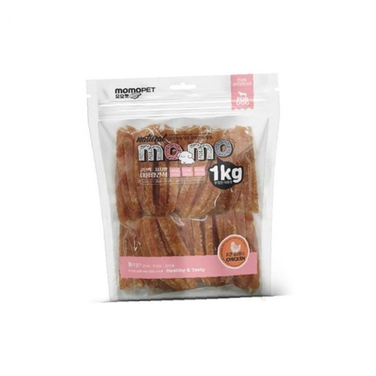 모모 말랑한 치킨 슬라이스 1kg 강아지 사사미 대용량 간식