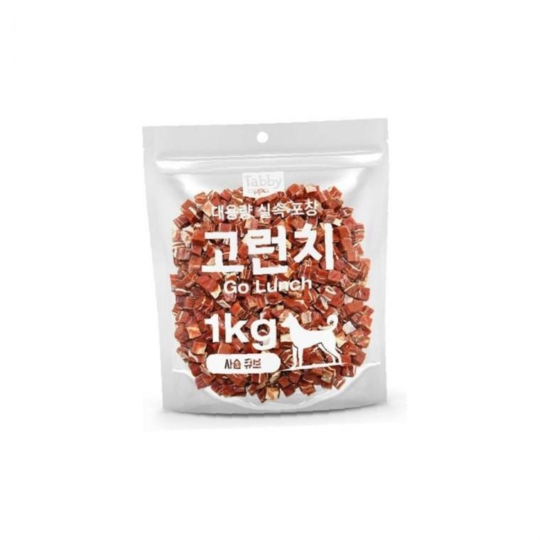 테비 기호성좋은 고런치 사슴 큐브 1kg 강아지 대용량 실속 간식