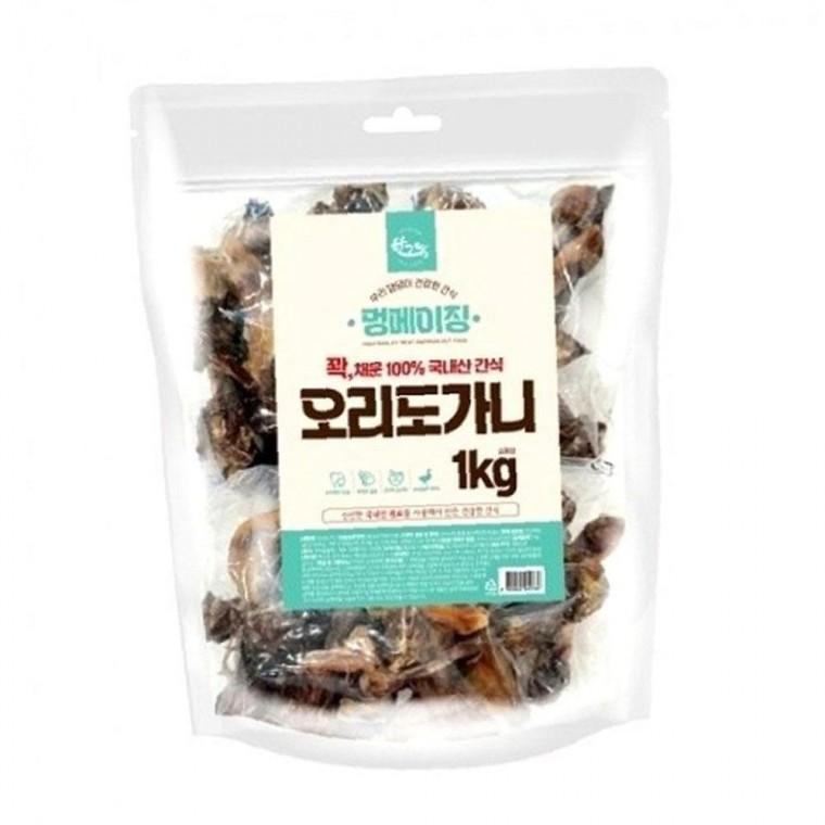 멍메이징 한입형 오리 도가니 1kg 강아지 국내산 간식