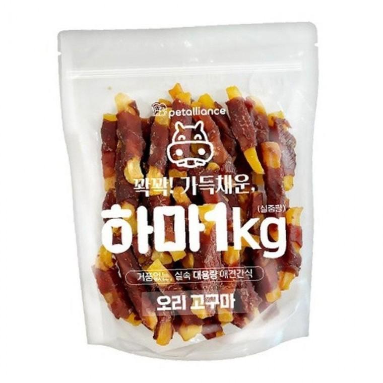 하마 말랑한 오리 고구마 1kg 강아지 실속 대용량 간식