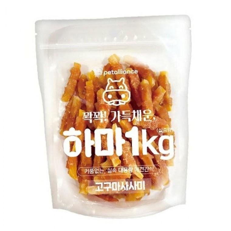 하마 부드러운 고구마 사사미 1kg 강아지 실속 대용량 간식