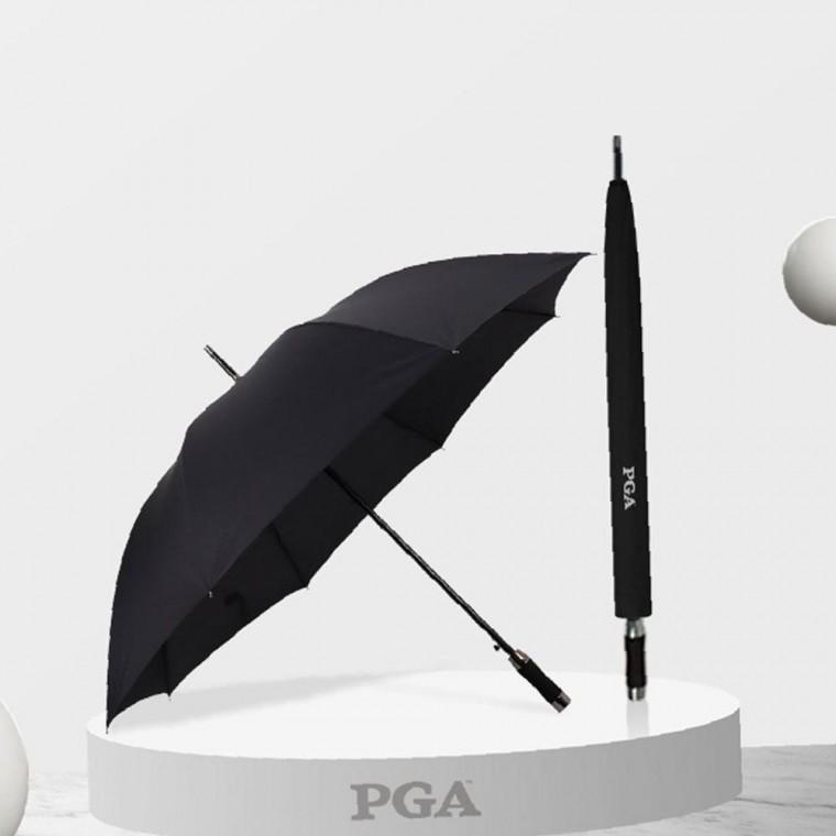 PGA 70X8K 가벼운 폰지 FRP 블랙 장우산 단색 무지 방풍 우산