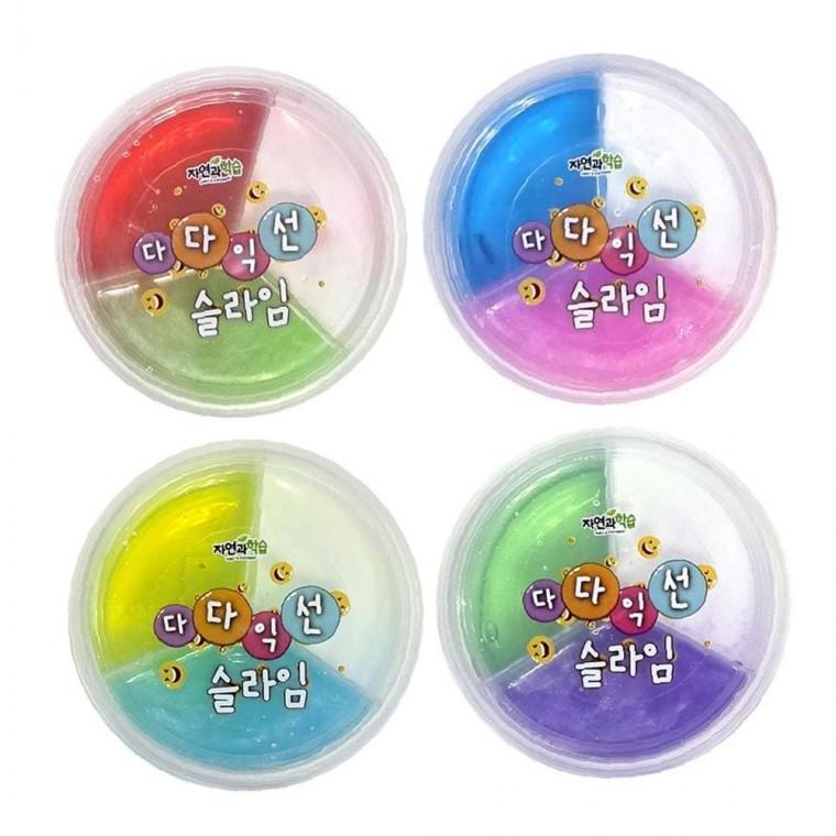 다다익선 활동적인 슬라임 12개 크리스탈 펄 화이트 액체괴물 촉감놀이