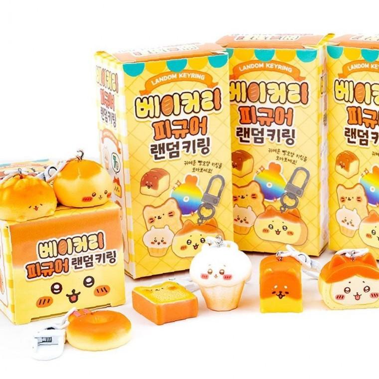 귀여운 소장용 베이커리 빵모양 피규어 랜덤 키링 키홀더 5개
