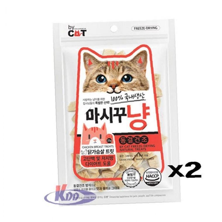 마시꾸냥 균형있는 동결건조 트릿간식 닭가슴살 25g X2 고단백