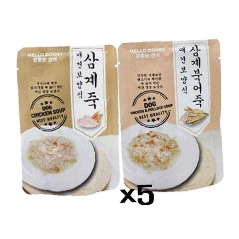 고단백 말랑한 닭고기죽 애견 식 파우치 수제간식 80gX5