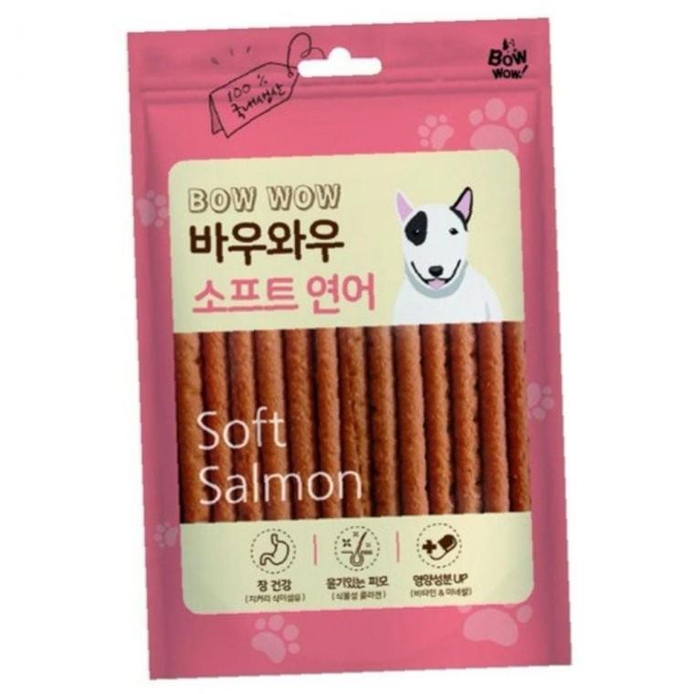 바우와우 씹기좋은 소프트 연어 150g 강아지 져키 간식