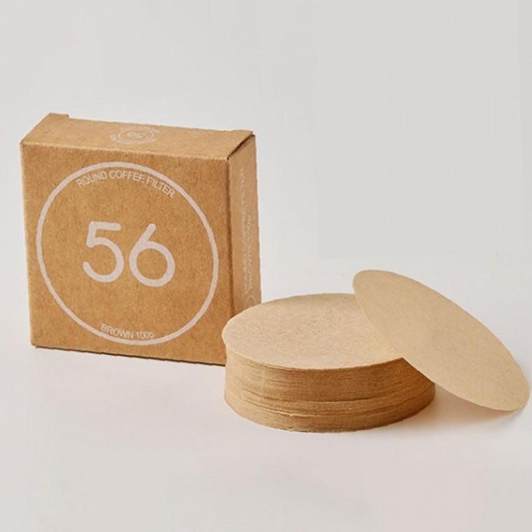 빈플러스 브라운 원형 여과지 56mm 100매 커피 필터