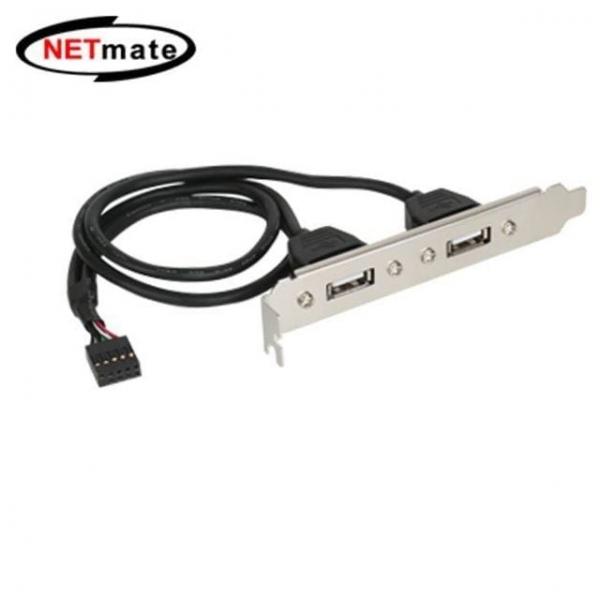 케이블 USB2.0 확장 패널 2포트 브라켓 포트