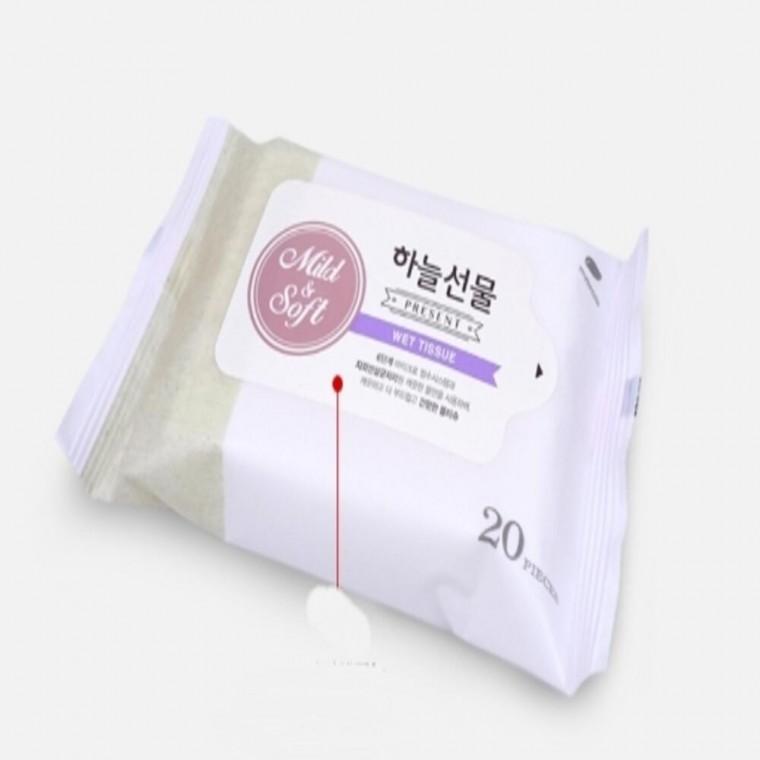 휴대용 물티슈20매 리필 20개 소독용티슈 손세정물티슈