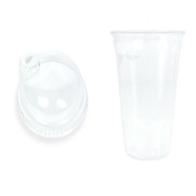 일회용 투명컵 414ml 돔형뚜껑 100개 카페일회용컵 일회용투명컵 테이크아웃잔