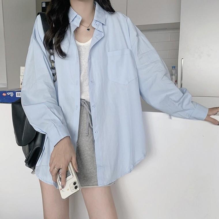 파스텔 오버핏 숙 겨울 블라우스 남방 여성 오버핏 숙 롱숙 롱숙 신상 남방 스커트 티숙 루즈핏 니트 박시