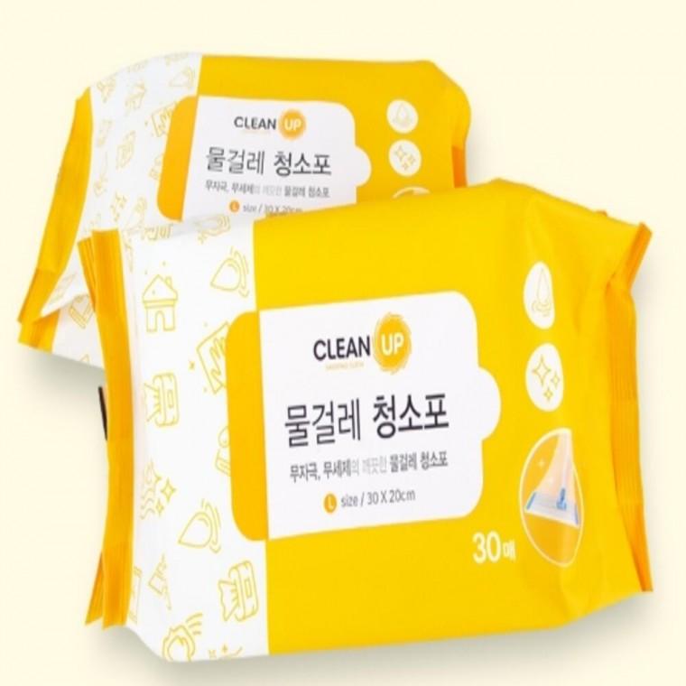 물걸레포 30매 대형 30X20cm 5개 일회용청소포 물티슈청소포 바닥청소포
