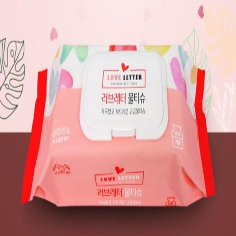 두꺼운 물티슈 70매 5개 여행용물티슈 도톰한물티슈