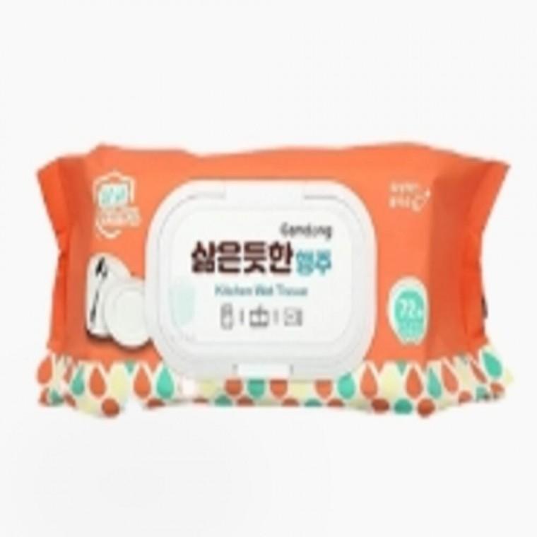 주방 창소물티슈 72매 5개 주방티슈 주방청소티슈