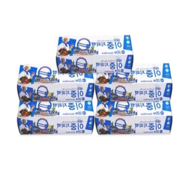 대형 이중지퍼백 20매 25x30cm 5개 투명지퍼백 소분봉투