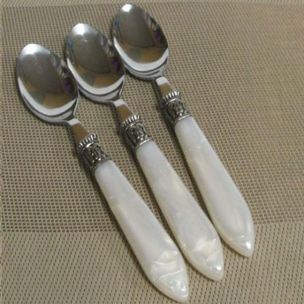 커트러리 아이스크림 3P 스푼 디저트 티스푼 아이보리