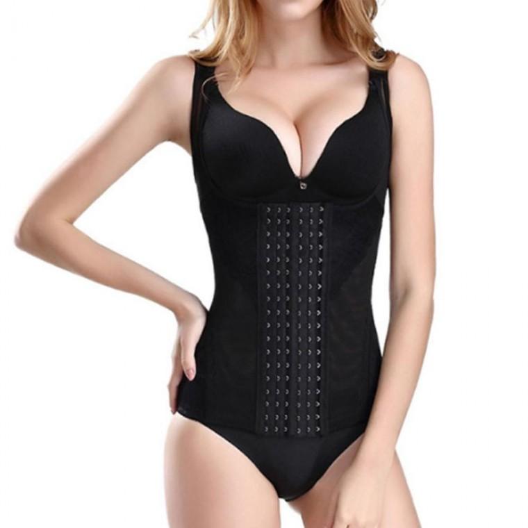 여성 핏감좋은 앞후크 바디 보정 코르셋 1P 슬림 복부 쉐이퍼 몸매 군살