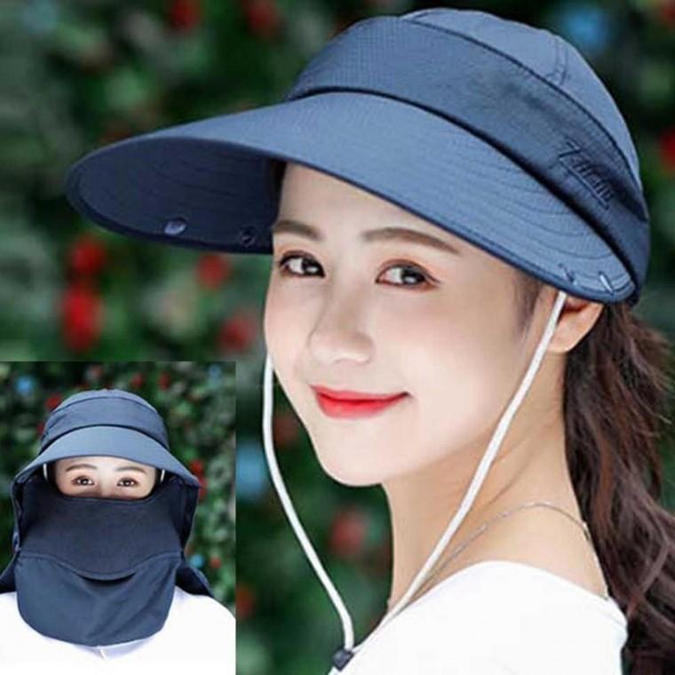 휴가 해변 은은한 예쁜 그늘 일모 걷기 모자 마스크 야외