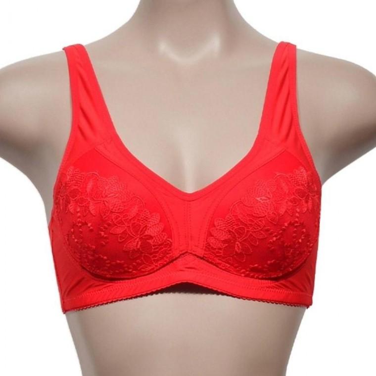 고급스러운 플라워 가벼운 자수 노와이어 A컵 브라