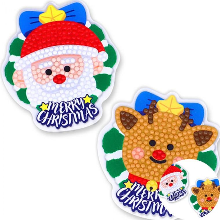 크리스마스 보석십자수 자석 미술수업재료 다문화교육키트 미술만들기키트