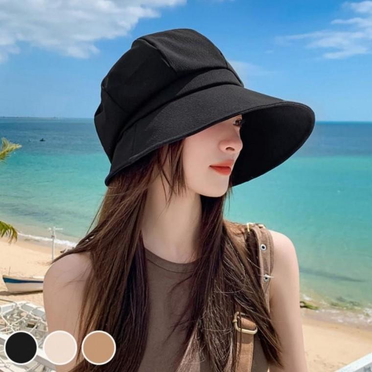 우먼즈 햇빛 핏살리는 차단 빅와이어 썸머 호박 데일리 버킷햇