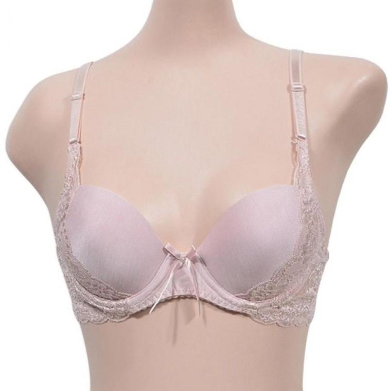 여성스러운 레이스 노멀핏 3/4컵 몰드형 A컵 브라