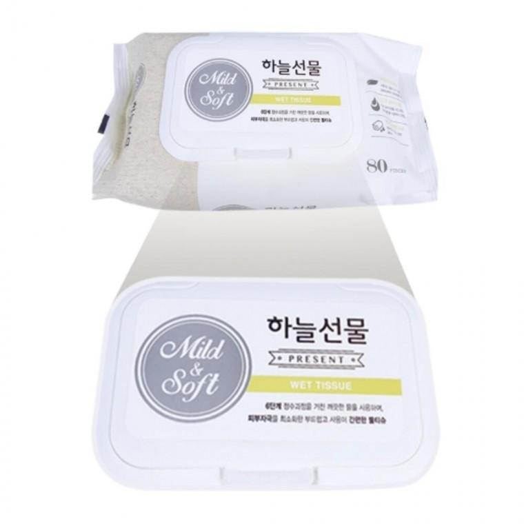 캡형물티슈 80매 항균물티슈 휴대용물티슈