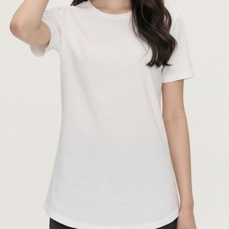 베이직 레이어드 스타일리시 반팔 티셔츠 여성 반소매 라운드넥 티