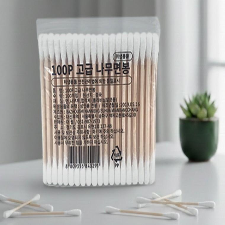 위생면봉 100P 미용면봉 화장면봉 면봉대용량