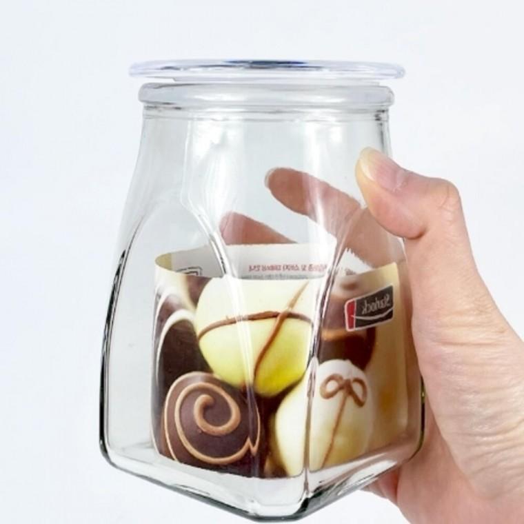 사각 유리 양념병 600ml 3개 밀폐조미료통 유리양념병