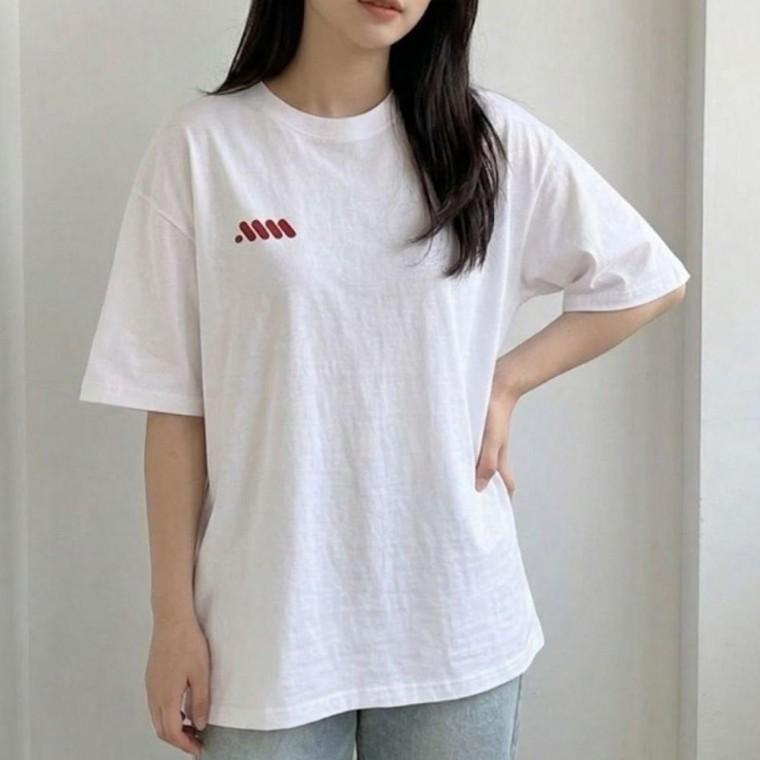여성 순면 데일리한 여름 반팔티 1P 깔끔한 데일리 티셔츠 여유핏 베이직