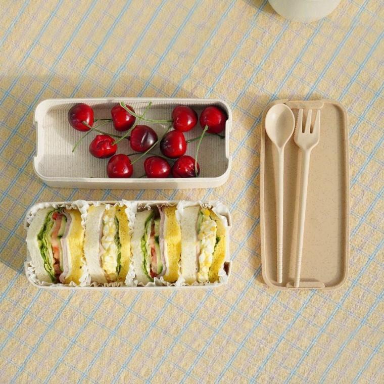 슬림 2단 도시락통 전자레인지 도시락 용기 런치박스